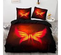 Funda Nordica Cama 180 Mariposa Funda Edredon 260x240 cm y 1 Funda de Almohada 50x75 cm para Niñas Niños con Cremallera Suave Transpirable 110gsm Microfibra Fundas Nordicas