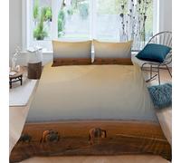 Funda Nordica Cama 180 ñe Salvaje Ropa de Cama 3D Sabana Africana 3 Piezas Suave Transpirable Microfibra Funda Nórdica 260x240 cm y 2 Fundas de Almohada 50x75 cm J-2590