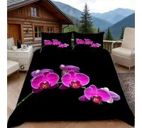 Funda Nordica Cama 180 Orquídea 3D Fundas Nordicas Zen 3pcs Ropa de Cama Microfibra Suave Funda Nórdica 260x240 y 2 Funda de Almohada 50x80 cm