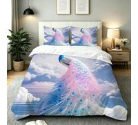 Funda Nordica Cama 180 Pavo Real Blanco, ZQ8004