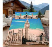 Funda Nordica Cama 180 Puntos de Referencia de París 3D Fundas Nordicas París 3pcs Ropa de Cama Microfibra Suave Funda Nórdica 260x240 y 2 Funda de Almohada 50x80 cm