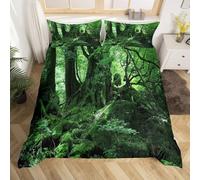 Funda Nordica Cama 180 Tropical 3D Ropa de Cama de Microfibra Hipoalergénica Vista de Arbol Funda de Edredón 260x240 cm y 2 Fundas de Almohada 50x75cm, U715