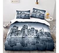 Funda Nordica Cama 240X220 New York Ciudad Fundas Nordica Microfibra Fundas Nordicas Cama 150 Suave Cómodo con 2 Fundas Almohada 40X75Cm