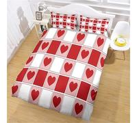 Funda Nordica Cama 80/90 Amor Romántico, Suave Transpirable Microfibra Ropa de Cama Amor Romántico Funda Edredon 135x200 cm, 1 x Funda de Almohada 50x75 cm, 3D Funda de Edredón e.7788