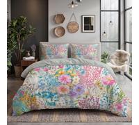 Funda Nórdica Cama 80/90, Funda Nordica 135X200Cm,Funda Edredon con Cosmos Rosa Lila Microfibra 2 Piezas Compuesto por 1 Fundas Nórdica + 1 Fundas De Almohada 50X75, Rosa