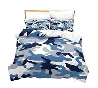 Funda Nordica Cama 90/105/135/150 Infantil Juveniles Chico Camuflaje Verde Azul Rosado Microfibra Cremallera Juego De Cama Funda De Edredón Ropa De Cama 3 Piezas (Púrpura,Cama 105 (200 x 200 cm))