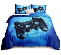 Funda Nordica Cama 90/105/135/150 Juvenil Niños Niñas Game Player Gamepad Decoración Lmpresión Microfibra Funda de Almohada Ropa De Cama 3D 2/3 Piezas Juego De Cama (Gamepad 3,Cama 135/150 220x240cm)