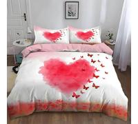 Funda Nordica Cama 90 Amar, Ropa de Cama Reversible Mariposa 3D Microfibra Funda Edredon 135x200 cm y 2 Fundas de Almohada con Cremallera 3 Piezas 6330-ABC