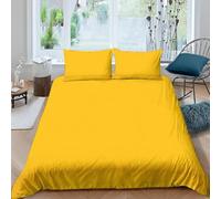 Funda Nordica Cama 90 Amarillo Jengibre Funda Edredon 135x200 Impresión 3DMinimalista Moderno Ropa de Cama Fundas de Edredón Microfibra Suave y 2 Fundas de Almohada 50x75 A/380