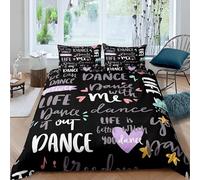 Funda Nordica Cama 90 Amor 3 Piezas Juego de Ropa de Cama de Microfibra para Niños Niñas, Funda de Edredón 150x220 cm con Cremallera y 2 Funda de Almohada 50x75 cm