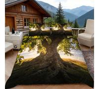 Funda Nordica Cama 90 Árbol 3D Fundas Nordicas Tema de Granja 3pcs Ropa de Cama Microfibra Suave Funda Nórdica 135x200 y 2 Funda de Almohada 50x80 cm