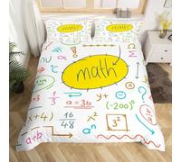Funda Nordica Cama 90 Ecuación Matemática Funda Edredon Microfibra Ropa de Cama Temas Matemáticos Fundas Nórdicas 150x200 con 2 Fundas de Almohada 50x75 con Cremallera D-307