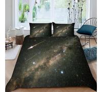 Funda Nordica Cama 90 Estrella Fugaz Microfibra Suave 3D Funda Nórdica 135x200 Escena de Cielo Estrellado Ropa de Cama con Cremallera Fundas Edredón con 2 Fundas Almohada j-1838