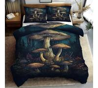 Funda Nordica Cama 90 Hongo Gigante Juego de Ropa de Cama de Suave Microfibra Cuento de Hadas Oscuro Fundas Nordicas 135 X 200 cm con Cremallera y 2 Funda de Almohada PA2918