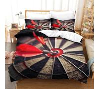 Funda Nordica Cama 90 Infantil Dardos 3D Funda Edredón 135x200 cm Tablero Dardos y 1 Funda de Almohada 50x75cm con Cremallera, Juego de Ropa de Cama 2 Piezas de Microfibra Hipoalergénica C-1325