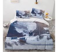 Funda Nordica Cama 90 Infantil Tren de Vapor Funda Edredon 150x200 Transporte Ferroviario Fundas Nórdicas Microfibra Ropa de Cama de 3 Piezas con Cremallera y 2 Fundas de Almohada L.1515