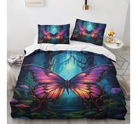 Funda Nordica Cama 90 Mariposa Colorida Infantil Fundas Nordicas Cama 90 para Juvenil con Cremallera Cómodo Microfibra Fundas Nordicas 150x220 cm + 1 Funda de Almohada 50x80 cm