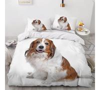 Funda Nórdica Cama 90 Mastino Dei Pirenei Funda Edredon 150x200 Microfibra Suave, Ropa de Cama Animales 3 Piezas - Funda Nordica Mastino Dei Pirenei y 2 Funda de Almohada 50x80 con Cremallera