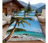 Funda Nordica Cama 90 Playa Tropical 3D Fundas Nordicas Marina Océano 3pcs Ropa de Cama Microfibra Suave Funda Nórdica 135x200 y 2 Funda de Almohada 50x80 cm