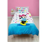 Disney Funda Nordica Cama Funda Nordica Minnie Mouse | Ropa de Cama Reversible para Niña con Lunares | Multicolor