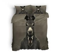 Funda nórdica Cama Doble 220x240cm Señor Burro Funda nórdica Cama con Estampado 3D Tejido Suave y Transpirable de Microfibra, diseño a Doble Cara, no destiñe, Cierre Oculto