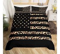 Funda nórdica con estampado de leopardo, tamaño S, patrón de piel de animal, bandera americana, juego de fundas para niños, niñas, guepardos de vida silvestre africana, funda de edredón para