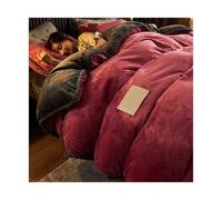 Funda nórdica de Invierno sin Fundas Almohada, 1 Pieza, Gruesa, cálida y Felpa, for Cama tamaño King, Ideal for Doble Queen para Ropa Cama(Red,150x200cm 1pc)