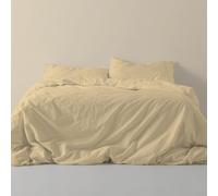 Funda nórdica de satén Color Beige. Cama de 150/160 cm.