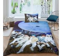Funda Nórdica De Stray Kids De, Juego De Cama De Stray Kids Impreso En 3D, Edredón con Fundas De Almohada, Cremallera Oculta, Microfibra Single(135x200cm)