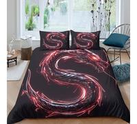 Funda Nórdica Dragón Brillante 3D Impreso Microfibra para Adultos Decoración Dormitorio Juego de Cama Motivo Dragón Suave Transpirable Regalo Super King（260x220cm）