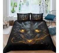 Funda Nórdica Dragón Impresión 3D Microfibra Juego de Cama Decoración Dormitorio Fantasía Suave Transpirable para Adultos Jóvenes King（220x240cm）