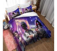 Funda Nórdica Elegante De 200x200 Cm - Juego De Cama Playerunknown's Battlegrounds con Cremallera - Microfibra con 2 Fundas De Almohada De 65x65 Cm (PB 05,180x220cm-Cama 105/120)