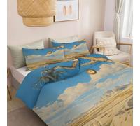 Funda Nórdica Estampada Mundo Antiguo 200 x 200 cm, Juego de Cama Reversible Desierto Ruinas Ciudad Árbol Funda Nórdica para Chicos Chicas Adolescentes - Set de Ropa de Cama con Cremallera