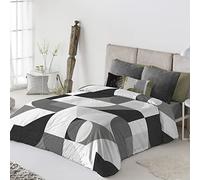 Funda NÓRDICA GEOR Gris DE ANTILO (Cama 105 cm.)