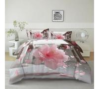 Funda Nórdica Gris Claro para Niñas y Niños 220 x 240 cm, Funda Nórdica Reversible Estampada Minimalista Bueno Chino Arquitectura - Juego de Cama Infantil y para Adultos con Cremallera