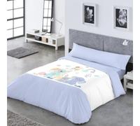 Funda Nórdica Infantil Reversible Catotex Surfers, Yogui y Kayana | Cama 90 y 105 cm | Juego 3 Piezas con Rayas + Diseño Infantil | 50% Algodón - 50% Poliéster (Yogui Azul, Cama 105cm (180x220cm))