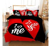 Funda nórdica King y Queen, Funda nórdica Blanca y Negra de Matrimonio, Incluye 1 Funda nórdica y 2 Fundas de Almohada, Juego de Ropa de Cama para Parejas (D, 200x200cm)