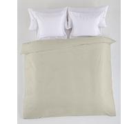 FUNDA NORDICA lisa color piedra - Cama de 180/200 (1 pieza) - 50% algodón / 50% poliéster - 144 hilos