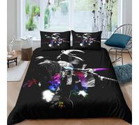 Funda Nórdica Michael Jackson Microfibra Suave Juego De Cama 3 Piezas con Motivo Michael Jackson con Cremallera Y Fundas Almohada para Adultos Adolescentes Double（200x200cm）