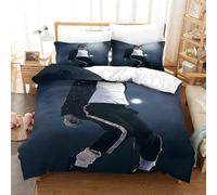 Funda Nórdica Michael Jackson Microfibra Suave Juego De Cama 3 Piezas con Motivo Michael Jackson con Cremallera Y Fundas Almohada para Adultos Adolescentes Single（140x200cm）