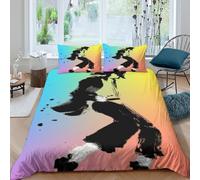 Funda Nórdica Michael Jackson Microfibra Suave Juego De Cama 3 Piezas con Motivo Michael Jackson con Cremallera Y Fundas De Almohada para Hombres Y Adultos, King（220x240cm）