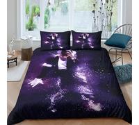 Funda Nórdica Michael Jackson Microfibra Suave Juego De Cama 3 Piezas Michael Jackson con Cremallera Y Fundas De Almohada para Hombres Y Adultos, Double（200x200cm）