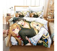Funda Nórdica Para Adolescentes Rising of The Shield Hero Juego De Cama Con 2 Fundas De Almohada Con Cierre De Cremallera Transpirable Y Agradable Para La Piel ((220x 240cm)-Cama de 150/160,NOV 03)