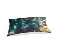 Funda nórdica para niños Cyberpunk Girl Juego de Cama 3D Funda nórdica para niños, Funda de edredón Familia Individual (135 x 200 cm)