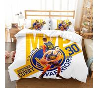 Funda Nórdica para Niños Stephen Curry Juego De Cama 220x240cm/Decoración De Dormitorio Individual Doble con 2 Fundas De Almohada ((150x200cm)-Cama de 90,Threezus 01)