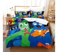 Funda Nórdica Rainbow Friends Roblox Super Suave 100% Microfibra Cepillada con Una Calidad De 110 G/m², 2 Fundas De Almohada 80x80 Cm ((220x 240cm)-Cama de 150/160,RFR 03)
