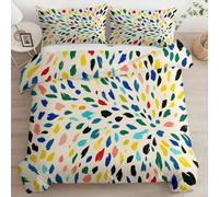 Funda Nordica Reversible Cama 180 Geometría Abstracta 3D Funda Edredon Color Ropa de Cama 260x240 cm y 2 Fundas de Almohada 3 Piezas Fundas Nórdicas Microfibra 2224-ABCD