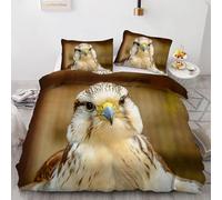 Funda Nordica Reversible Cama 80/90 Pájaro 3D Funda Nórdica Edredon 135x200 cm con 1 x Funda de Almohada 2 Piezas Ropa de Cama de Microfibra Suave, Animales Salvajes a/1023