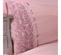 Juego De Funda Nórdica Super King Size Elegante Con Ruffle De Rosa Blush Limoges