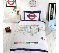 Londres Mapa Metro Funda Edredón Individual Set Con Ropa Cama Almohada Nuevo